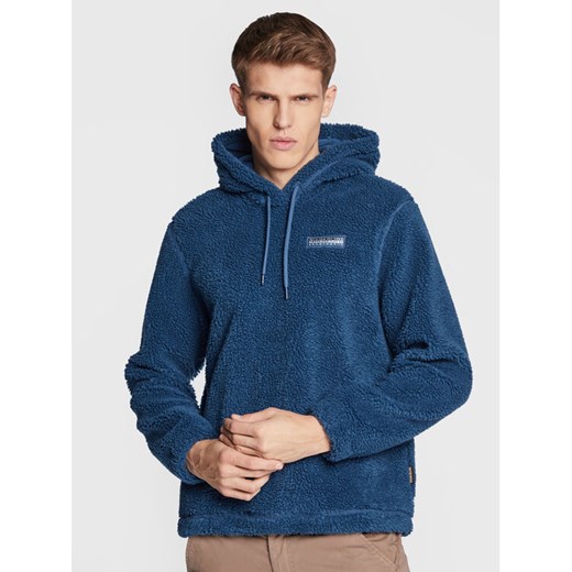 Napapijri Polar Morgex NP0A4GJ2 Niebieski Regular Fit ze sklepu MODIVO w kategorii Bluzy męskie - zdjęcie 182696600