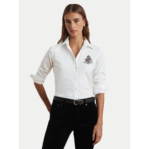 LAUREN RALPH LAUREN Koszula 200955258001 Biały Classic Fit ze sklepu MODIVO w kategorii Koszule damskie - zdjęcie 182696604