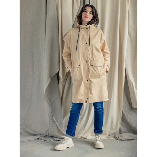 Fransa Parka 20611801 Beżowy Relaxed Fit ze sklepu MODIVO w kategorii Parki damskie - zdjęcie 182696612