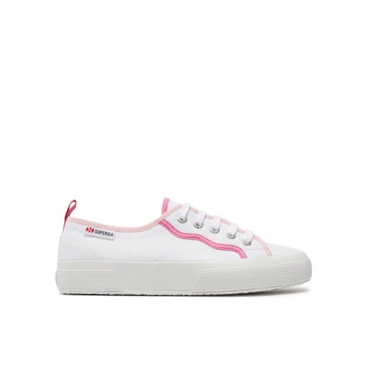 Superga Sneakersy Curly Bindings 2750 S8138NW Biały ze sklepu MODIVO w kategorii Trampki damskie - zdjęcie 182696633
