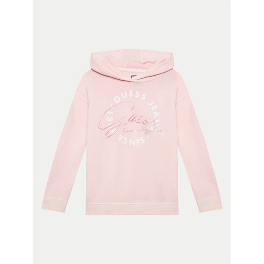 Guess Bluza J4GQ05 KA6R4 Różowy Regular Fit ze sklepu MODIVO w kategorii Bluzy dziewczęce - zdjęcie 182696762