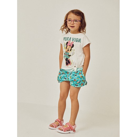 Zippy Komplet t-shirt i spodenki Myszka Minnie ZKGAP0602 23004 Biały Regular Fit ze sklepu MODIVO w kategorii Komplety dziewczęce - zdjęcie 182696773