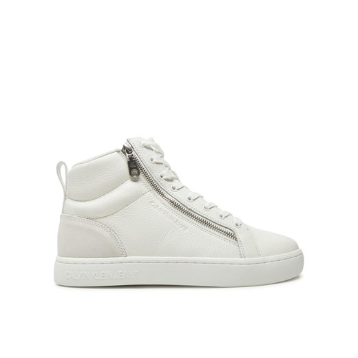 Calvin Klein Jeans Sneakersy Classic Cupsole Zip Mid In YM0YM01156 Biały ze sklepu MODIVO w kategorii Buty sportowe męskie - zdjęcie 182696781