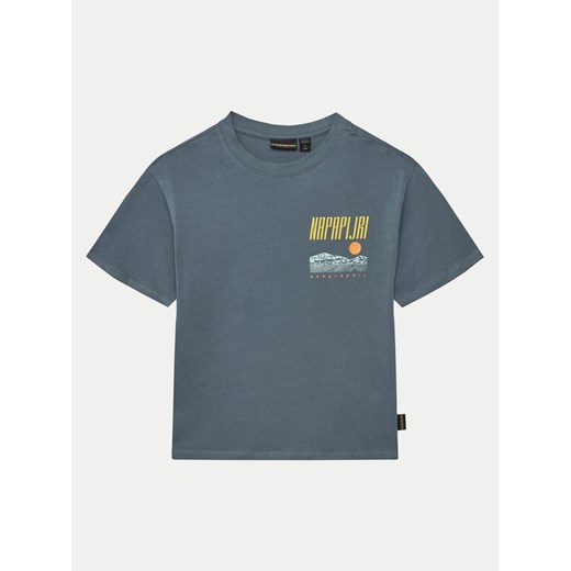 Napapijri T-Shirt S-Sella NP0A4IGX M Niebieski Regular Fit ze sklepu MODIVO w kategorii T-shirty chłopięce - zdjęcie 182697031