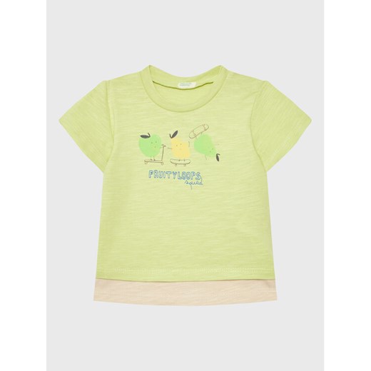 United Colors Of Benetton T-Shirt 3F93A102K Zielony Relaxed Fit ze sklepu MODIVO w kategorii Bluzki dziewczęce - zdjęcie 182697042