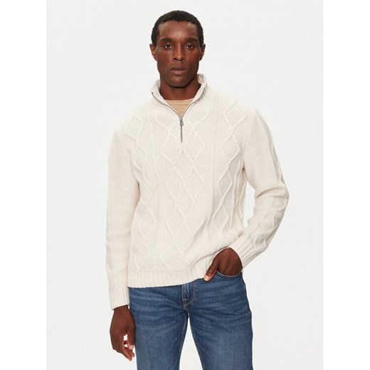 Guess Sweter M4BR49 Z3IN0 Beżowy Regular Fit ze sklepu MODIVO w kategorii Swetry męskie - zdjęcie 182697144