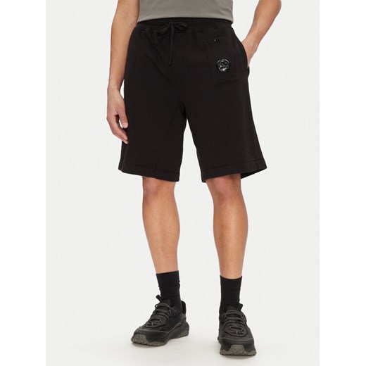 C.P. Company Szorty sportowe 18CMSB268A110337O Czarny Relaxed Fit ze sklepu MODIVO w kategorii Spodenki męskie - zdjęcie 182697220
