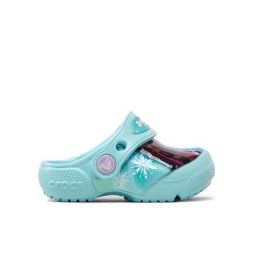 Crocs Klapki FROZEN Fl Disney Frozen II Clog T 206804 Niebieski ze sklepu MODIVO w kategorii Buciki niemowlęce - zdjęcie 182697251