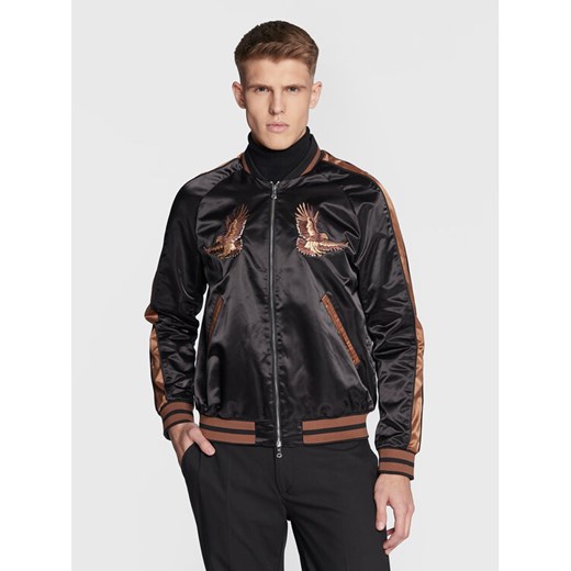 J.Lindeberg Kurtka bomber Eagle Varsity FMOW07327 Czarny Regular Fit ze sklepu MODIVO w kategorii Kurtki męskie - zdjęcie 182697252
