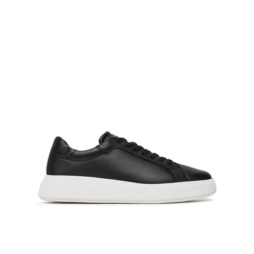 Calvin Klein Sneakersy Low Top Lace Up Lth HM0HM01016 Czarny ze sklepu MODIVO w kategorii Buty sportowe męskie - zdjęcie 182697321