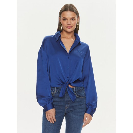 Guess Koszula W3GH93 WD8G2 Niebieski Regular Fit ze sklepu MODIVO w kategorii Koszule damskie - zdjęcie 182697324