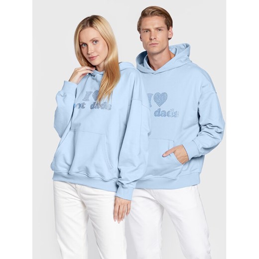 2005 Bluza Unisex Hot Dads Błękitny Relaxed Fit ze sklepu MODIVO w kategorii Bluzy męskie - zdjęcie 182697431