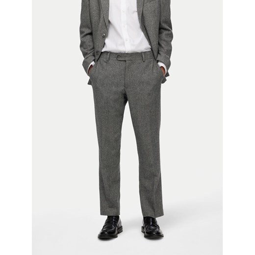 Selected Homme Spodnie materiałowe 16094333 Szary Slim Fit ze sklepu MODIVO w kategorii Spodnie męskie - zdjęcie 182697461