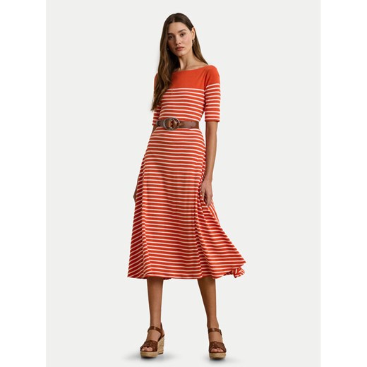 LAUREN RALPH LAUREN Sukienka codzienna 250957728001 Pomarańczowy Regular Fit ze sklepu MODIVO w kategorii Sukienki - zdjęcie 182697562