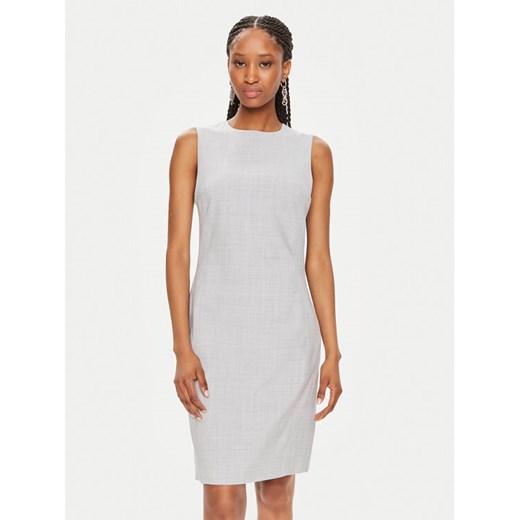 Calvin Klein Sukienka koktajlowa K20K207577 Szary Slim Fit ze sklepu MODIVO w kategorii Sukienki - zdjęcie 182697570