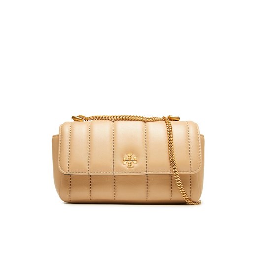 Tory Burch Torebka Kira Mini Flap Bag 142567 Beżowy ze sklepu MODIVO w kategorii Kopertówki - zdjęcie 182697632