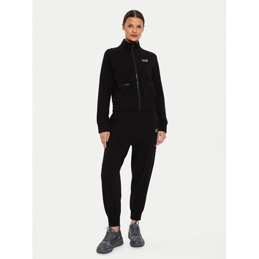 EA7 Emporio Armani Dres 6DTV58 TJVHZ 1200 Czarny Regular Fit ze sklepu MODIVO w kategorii Dresy damskie - zdjęcie 182697674