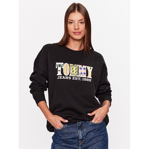 Tommy Jeans Bluza DW0DW16246 Czarny Oversize ze sklepu MODIVO w kategorii Bluzy damskie - zdjęcie 182697820