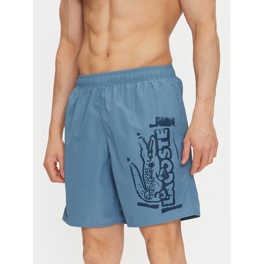 Lacoste Szorty kąpielowe MH9135 Niebieski Regular Fit ze sklepu MODIVO w kategorii Kąpielówki - zdjęcie 182697834