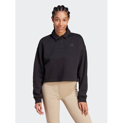adidas Bluza All SZN Fleece Graphic IL1514 Czarny Loose Fit ze sklepu MODIVO w kategorii Bluzy damskie - zdjęcie 182697843