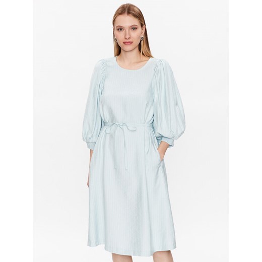 Moss Copenhagen Sukienka codzienna Joanita 17337 Błękitny Regular Fit ze sklepu MODIVO w kategorii Sukienki - zdjęcie 182697850