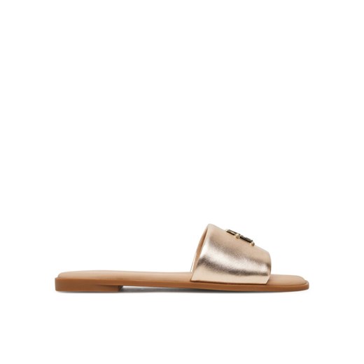 Tommy Hilfiger Klapki Th Logo Hw Metallic Leather Mule FW0FW08807 Złoty Tommy Hilfiger 36 MODIVO