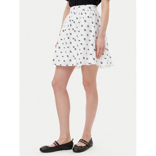 KARL LAGERFELD Spódnica trapezowa A2W12029 Biały Regular Fit ze sklepu MODIVO w kategorii Spódnice - zdjęcie 182697931