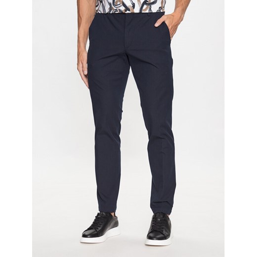 Boss Spodnie materiałowe Kaito1_T 50487754 Granatowy Slim Fit ze sklepu MODIVO w kategorii Spodnie męskie - zdjęcie 182697983