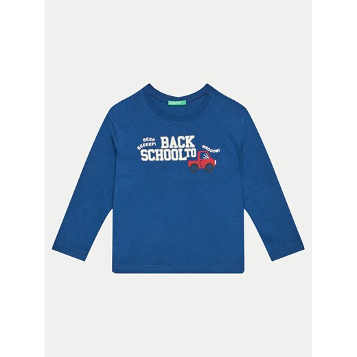 United Colors Of Benetton Bluzka 3I1XG10FL Granatowy Regular Fit ze sklepu MODIVO w kategorii T-shirty chłopięce - zdjęcie 182698000