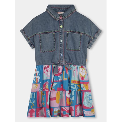 Billieblush Sukienka jeansowa U20181 Kolorowy Regular Fit ze sklepu MODIVO w kategorii Sukienki dziewczęce - zdjęcie 182698011