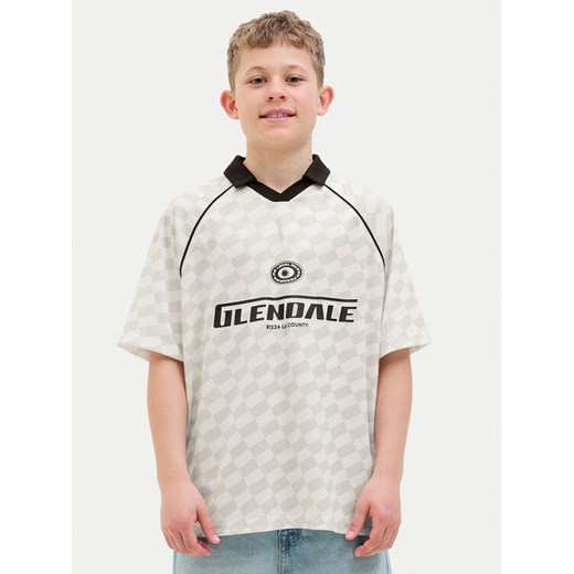 Jack&Jones Junior Polo 12278700 Beżowy Loose Fit ze sklepu MODIVO w kategorii T-shirty chłopięce - zdjęcie 182698024