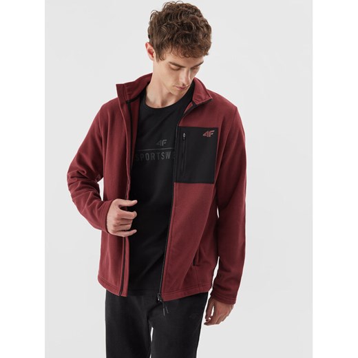 4F Polar 4FAW23TFLEM123 Bordowy Regular Fit ze sklepu MODIVO w kategorii Bluzy męskie - zdjęcie 182698112