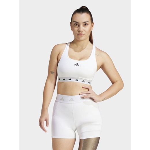 adidas Biustonosz sportowy Powerreact Training IT6649 Biały ze sklepu MODIVO w kategorii Biustonosze - zdjęcie 182698174