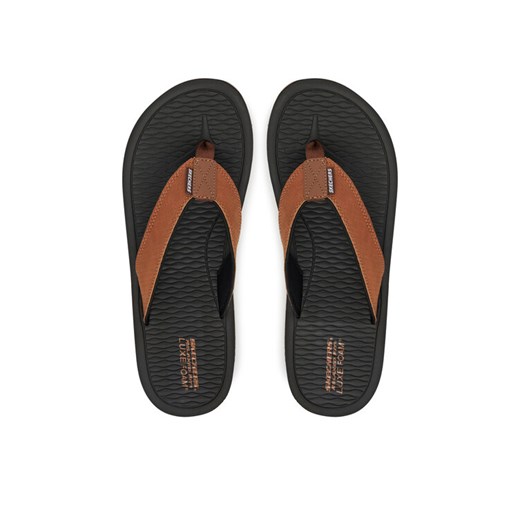 Skechers Japonki Tantric-Copano 205097/BRN Brązowy ze sklepu MODIVO w kategorii Klapki męskie - zdjęcie 182698190