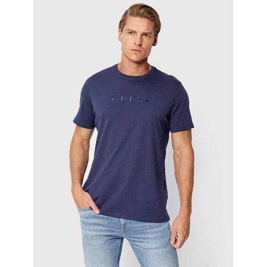 Guess T-Shirt M2BP47 K7HD0 Granatowy Regular Fit Guess S MODIVO