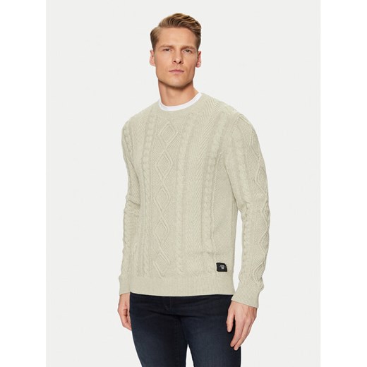 s.Oliver Sweter 2152198 Beżowy Regular Fit ze sklepu MODIVO w kategorii Swetry męskie - zdjęcie 182698212