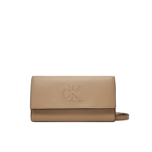 Calvin Klein Jeans Torebka LV04K1006G Beżowy ze sklepu MODIVO w kategorii Listonoszki - zdjęcie 182698230