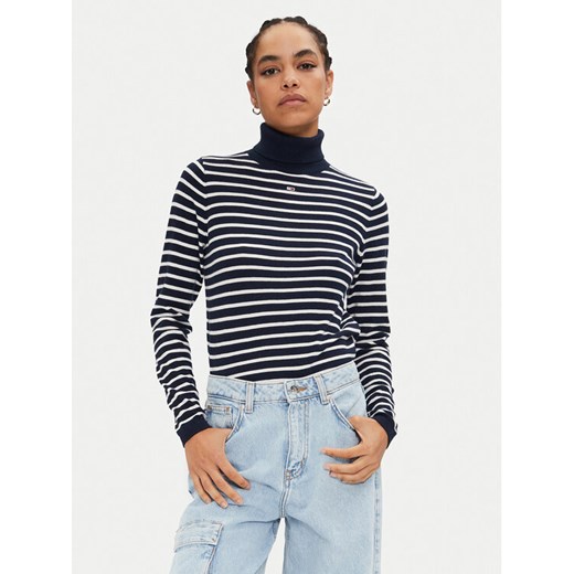 Tommy Jeans Golf Essential DW0DW19686 Granatowy Regular Fit ze sklepu MODIVO w kategorii Swetry damskie - zdjęcie 182698300