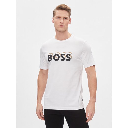 Boss T-Shirt Tiburt 427 50506923 Biały Regular Fit ze sklepu MODIVO w kategorii T-shirty męskie - zdjęcie 182698321