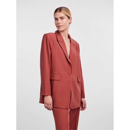 YAS Marynarka 26030762 Brązowy Regular Fit ze sklepu MODIVO w kategorii Marynarki damskie - zdjęcie 182698451