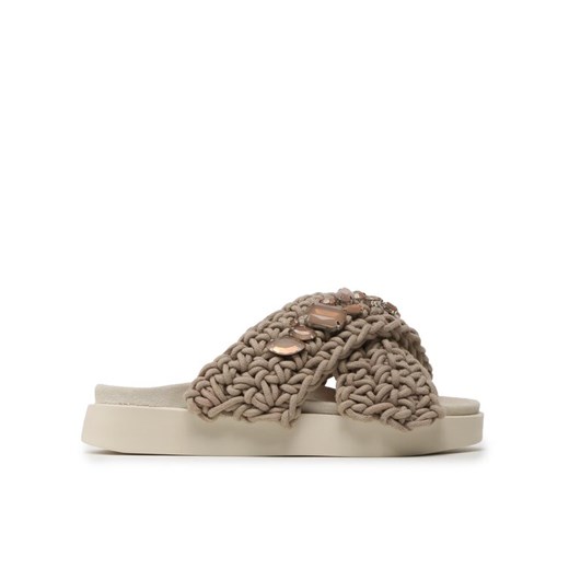 Inuikii Klapki Woven Stones 70104-106 Brązowy ze sklepu MODIVO w kategorii Klapki damskie - zdjęcie 182698482