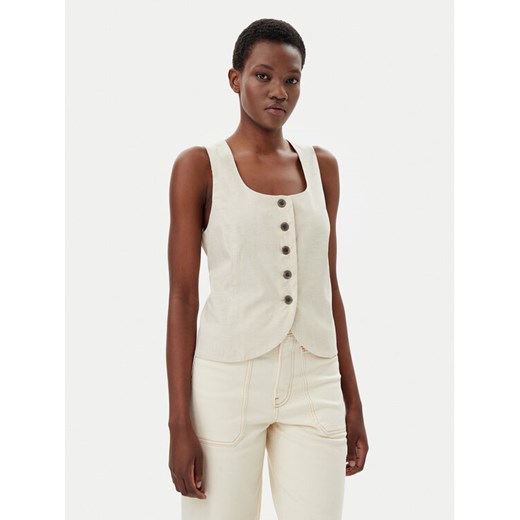 Gap Kamizelka 714973-02 Beżowy Slim Fit ze sklepu MODIVO w kategorii Kamizelki damskie - zdjęcie 182698520