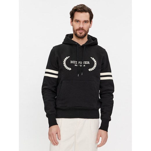 Tommy Hilfiger Bluza Laurel MW0MW33648 Czarny Regular Fit ze sklepu MODIVO w kategorii Bluzy męskie - zdjęcie 182698583
