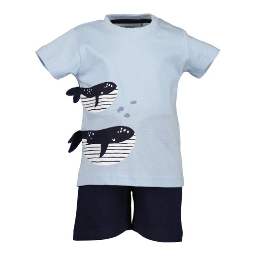 Blue Seven Komplet 2 t-shirtów i spodenek 939018 X Niebieski Regular Fit ze sklepu MODIVO w kategorii Komplety niemowlęce - zdjęcie 182698840