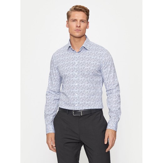 Calvin Klein Koszula Floral K10K113175 Niebieski Slim Fit ze sklepu MODIVO w kategorii Koszule męskie - zdjęcie 182698844