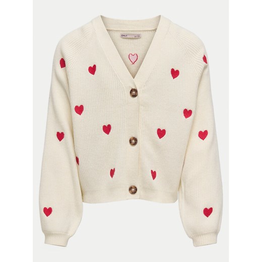 Kids ONLY Kardigan Dana 15341330 Beżowy Regular Fit ze sklepu MODIVO w kategorii Swetry dziewczęce - zdjęcie 182698964