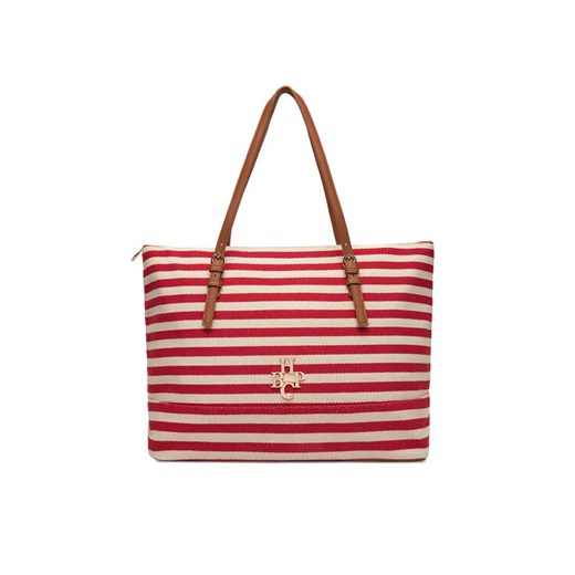 Beverly Hills Polo Club Torebka BHPC-C-014-07 Czerwony ze sklepu MODIVO w kategorii Torby Shopper bag - zdjęcie 182699043