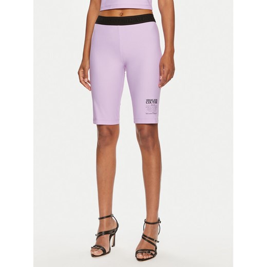 Versace Jeans Couture Kolarki 76HAC1A6 Fioletowy Skinny Fit ze sklepu MODIVO w kategorii Szorty - zdjęcie 182699082
