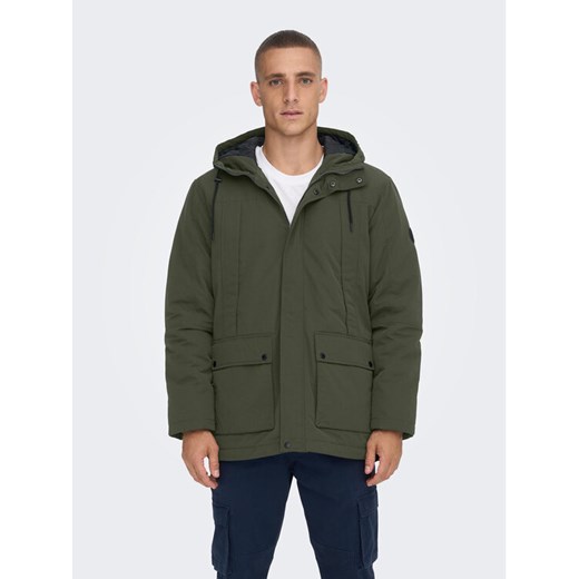 Only & Sons Kurtka zimowa 22022654 Szary Regular Fit ze sklepu MODIVO w kategorii Kurtki męskie - zdjęcie 182699104