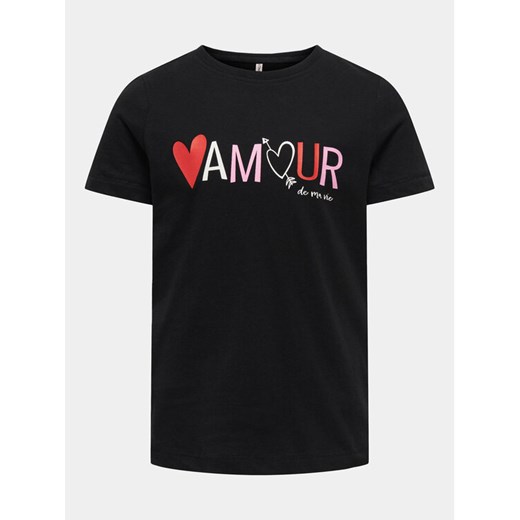 Kids ONLY T-Shirt Loovi 15317866 Czarny Regular Fit ze sklepu MODIVO w kategorii Bluzki dziewczęce - zdjęcie 182699132